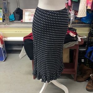 Studio Y Polka Dot Flowy Long Skirt